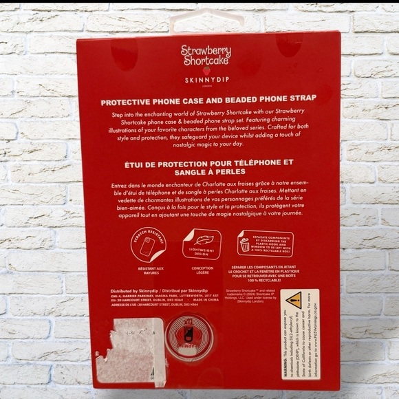 NIB Strawberry Shortcake iPhone Case w Strap by Skinnydip of London - 13 Pro Max - Picture 2 of 2